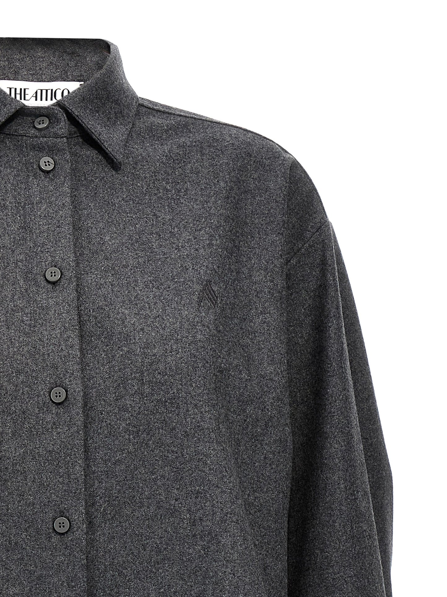 The Attico Gray Wool Blouse - 'Eliza' Shirt