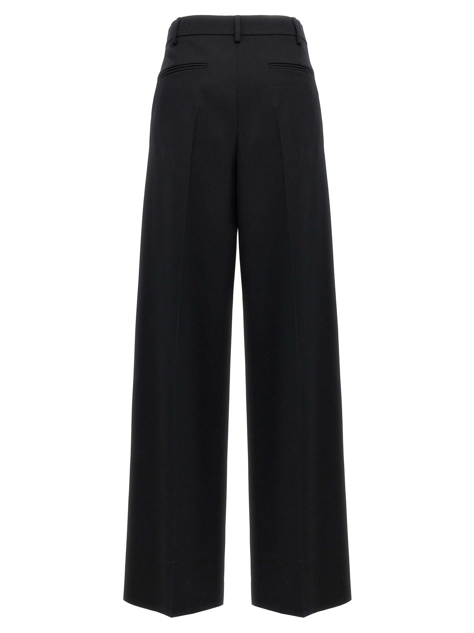 Valentino Garavani Black Virgin Wool Dress Pants IT40