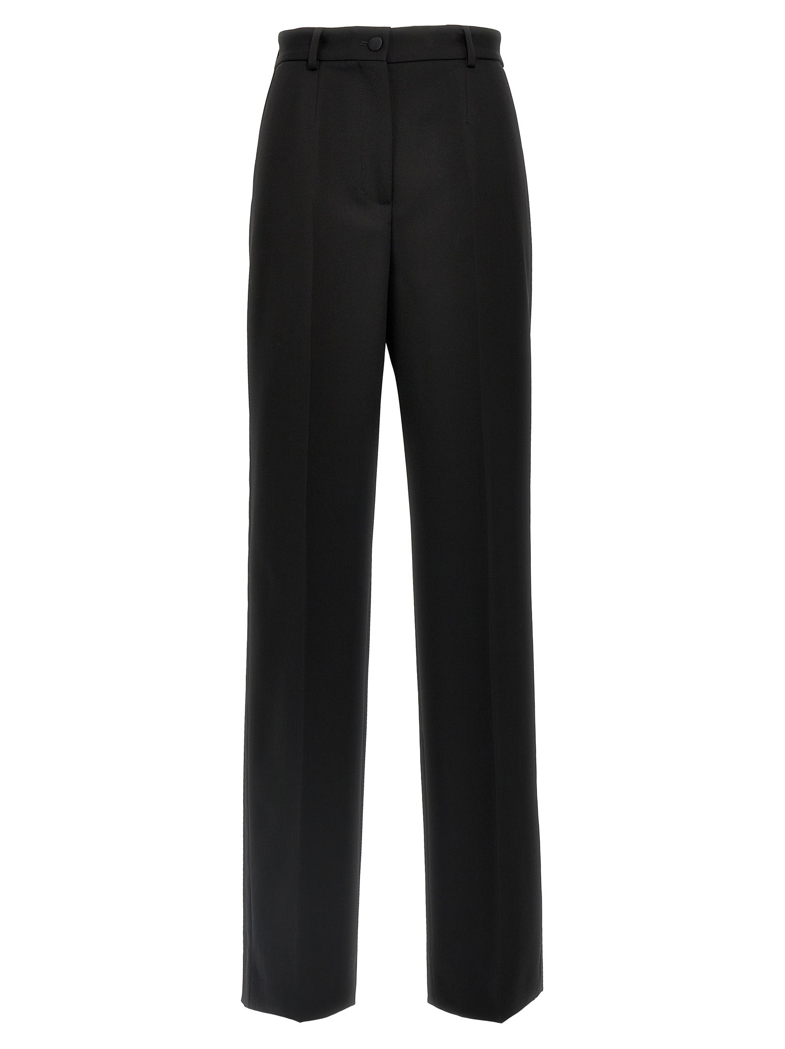 Dolce & Gabbana Black Virgin Wool Tuxedo Pants