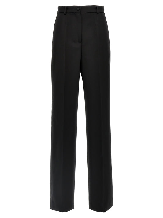 Dolce & Gabbana Black Virgin Wool Tuxedo Pants