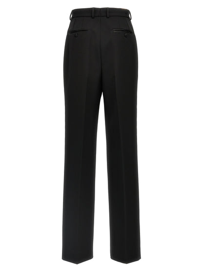 Dolce & Gabbana Black Virgin Wool Tuxedo Pants