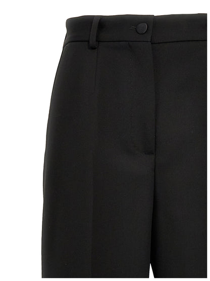Dolce & Gabbana Black Virgin Wool Tuxedo Pants
