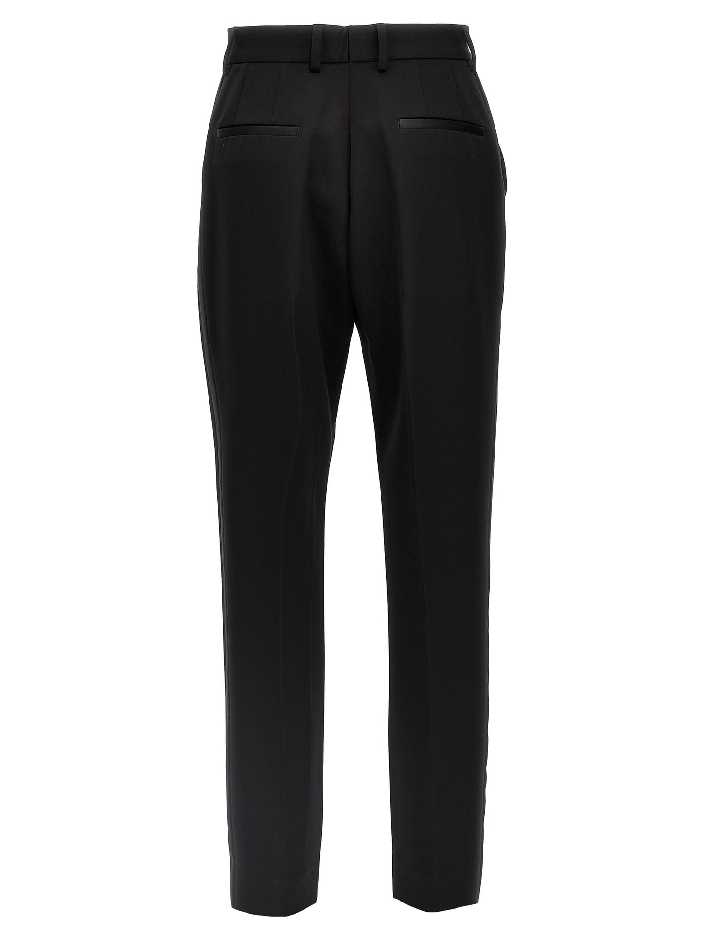 Dolce & Gabbana Black Virgin Wool Tuxedo Pants