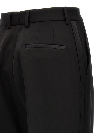 Dolce & Gabbana Black Virgin Wool Tuxedo Pants
