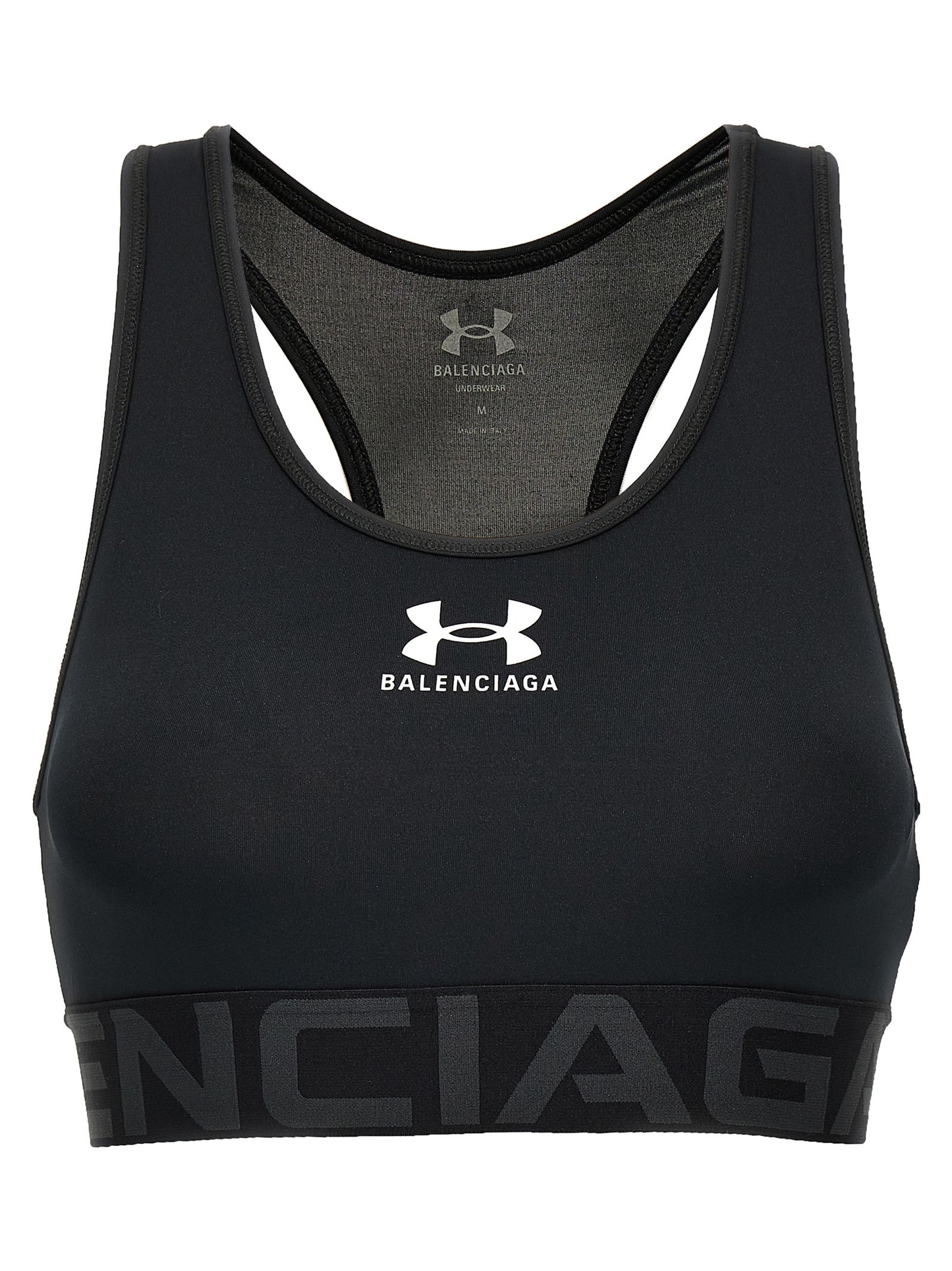 Balenciaga Black Polyester Sport Bra - S/XS