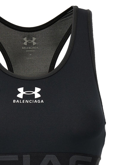 Balenciaga Black Polyester Sport Bra - S/XS