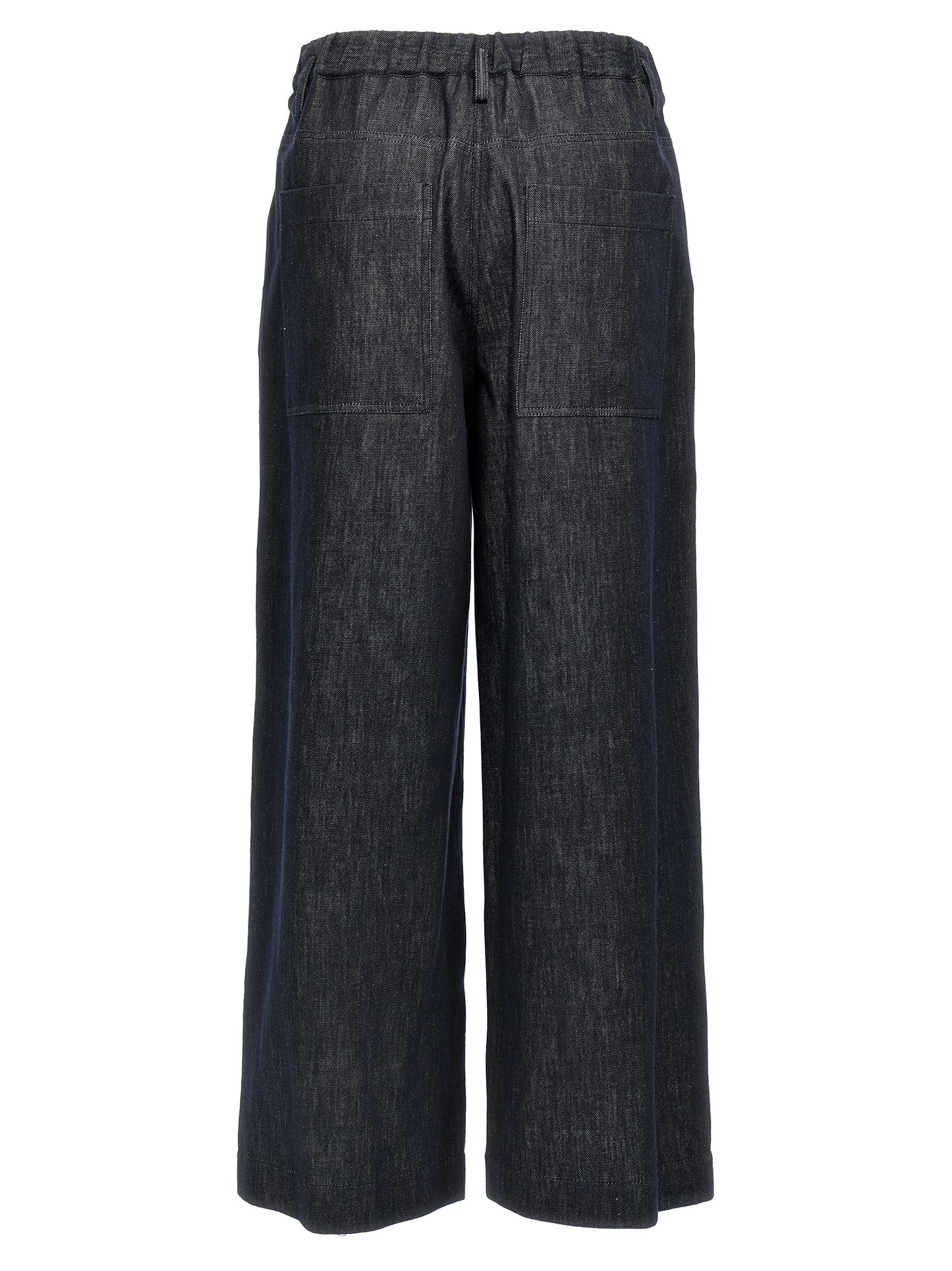 Brunello Cucinelli Blue Cotton Casual Pants