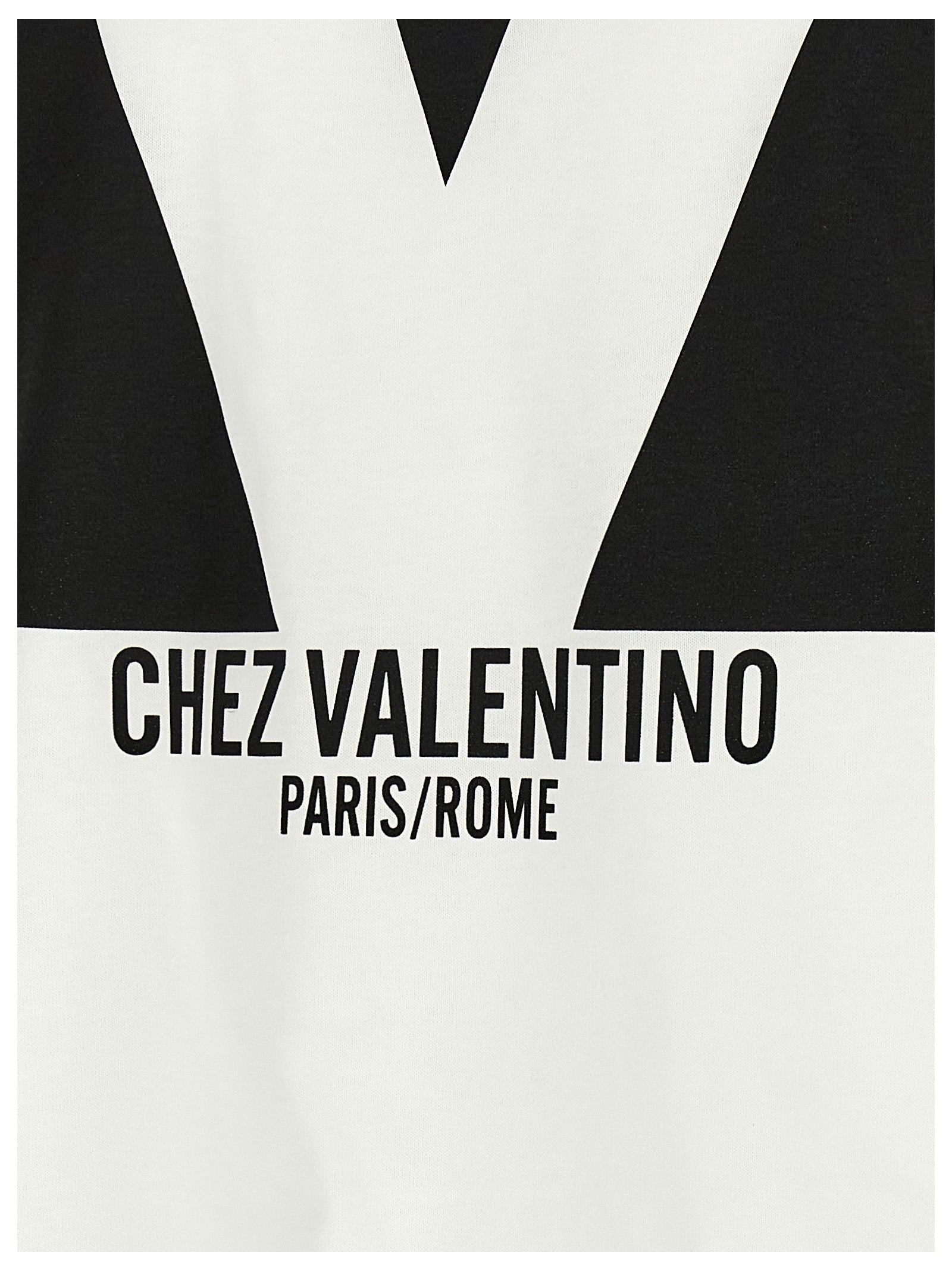 Valentino Garavani Bicolor Cotton T-Shirt - White/Black, XL
