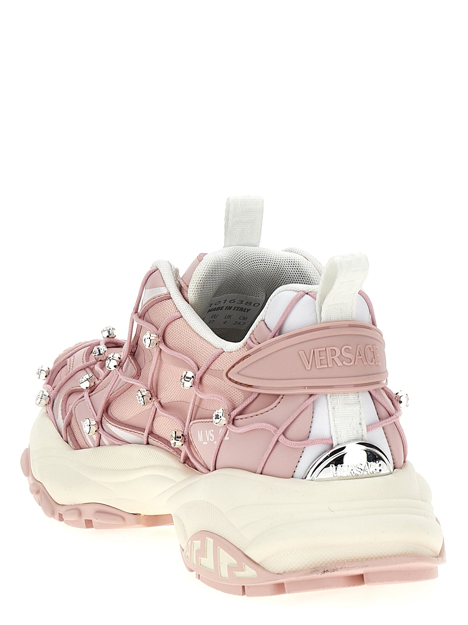 Versace Multicolor Mercury Mesh and Leather Athletic Sneakers
