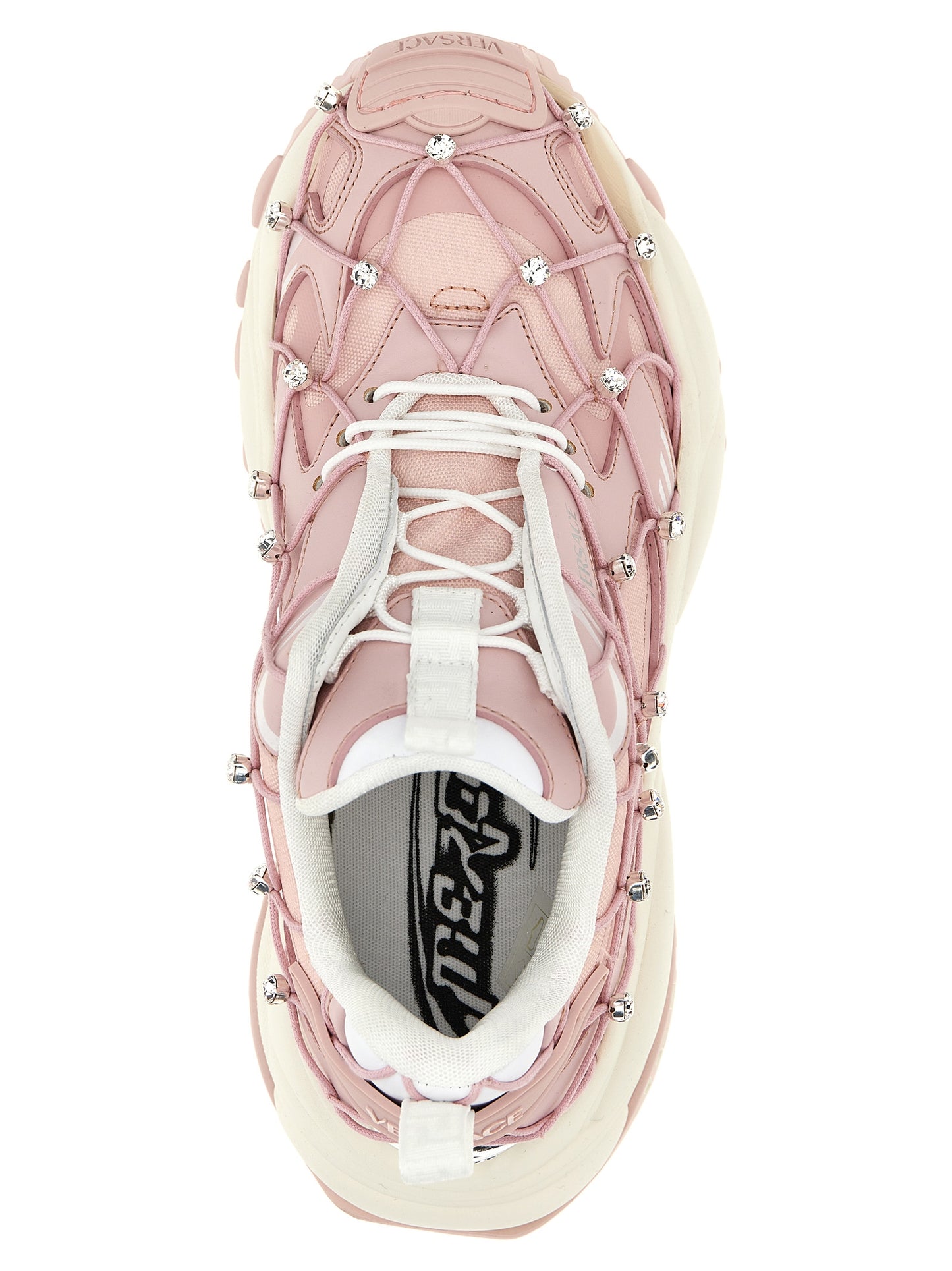 Versace Multicolor Mercury Mesh and Leather Athletic Sneakers