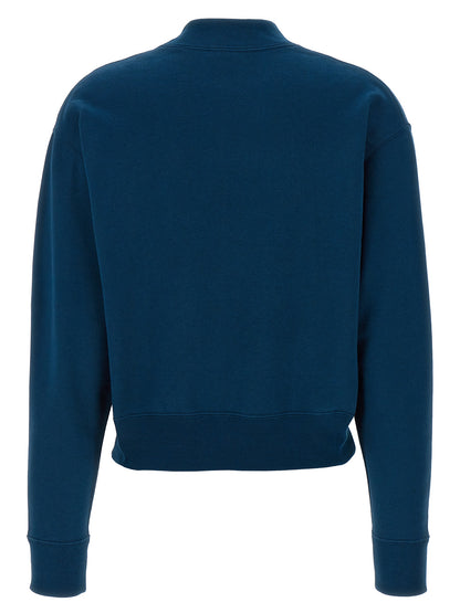 Chloé Blue Cotton Sweatshirt - Mock Neck