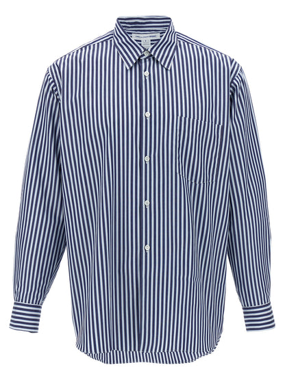 Comme Des Garçons Blue Cotton Poplin Blouse
