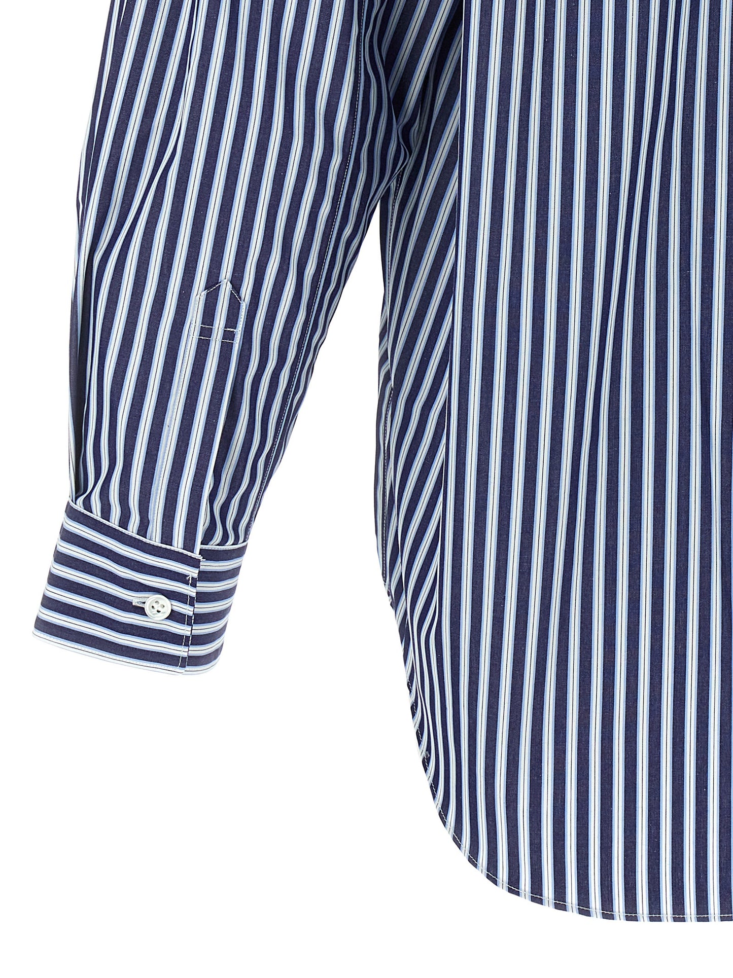 Comme Des Garçons Blue Cotton Poplin Blouse