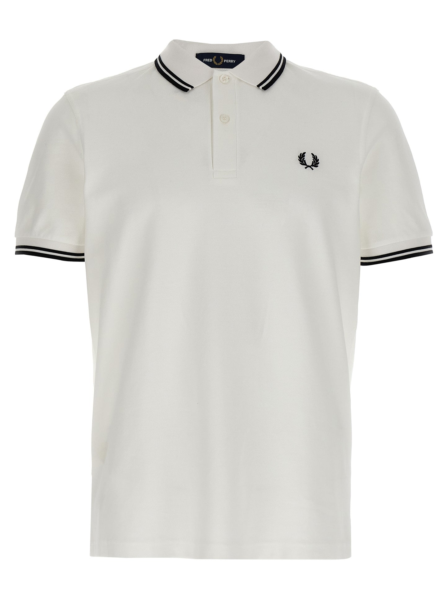 Comme Des Garçons White Cotton Piqué Polo Shirt with Logo Embroidery
