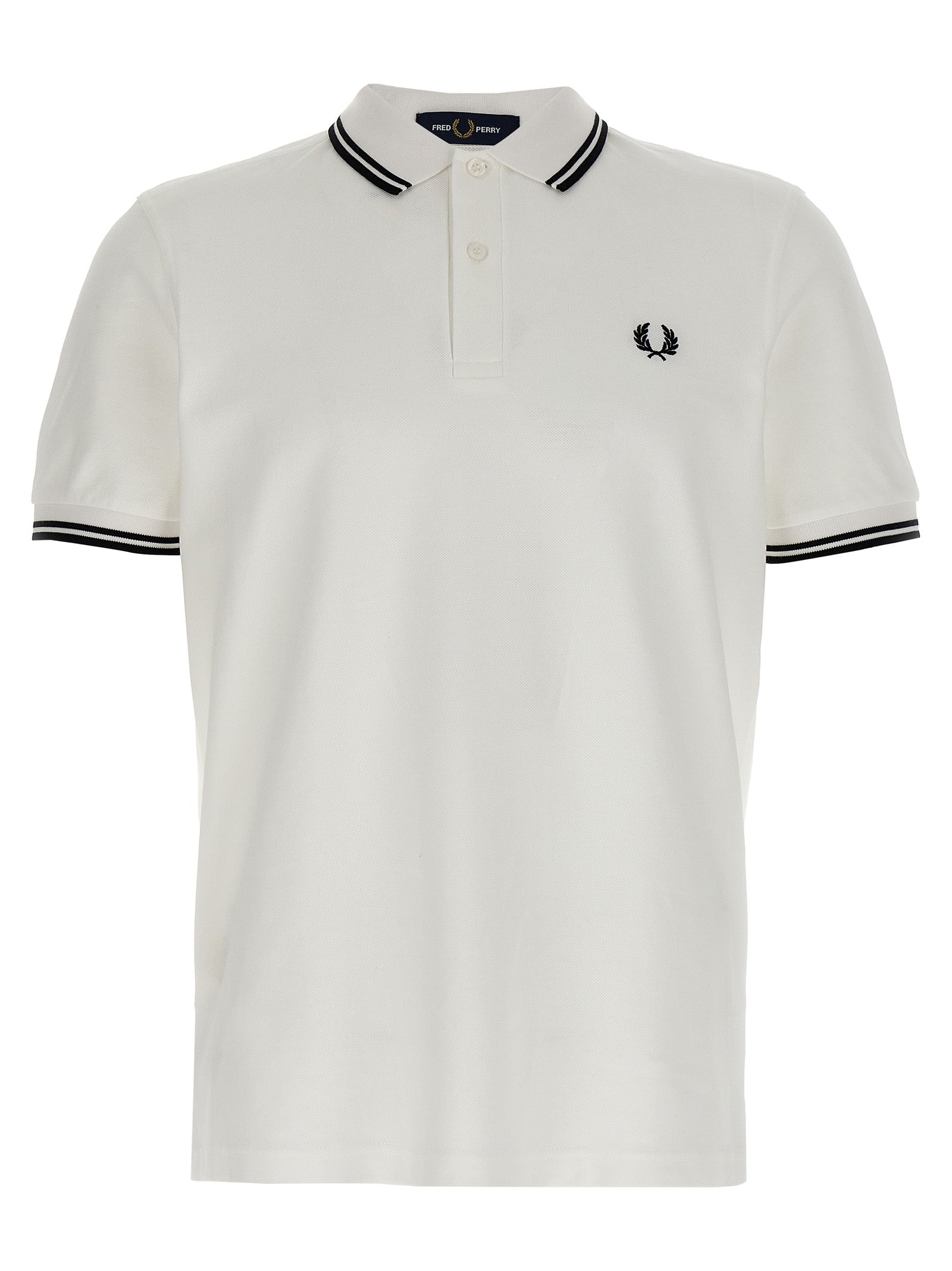 Comme Des Garçons White Cotton Piqué Polo Shirt with Logo Embroidery