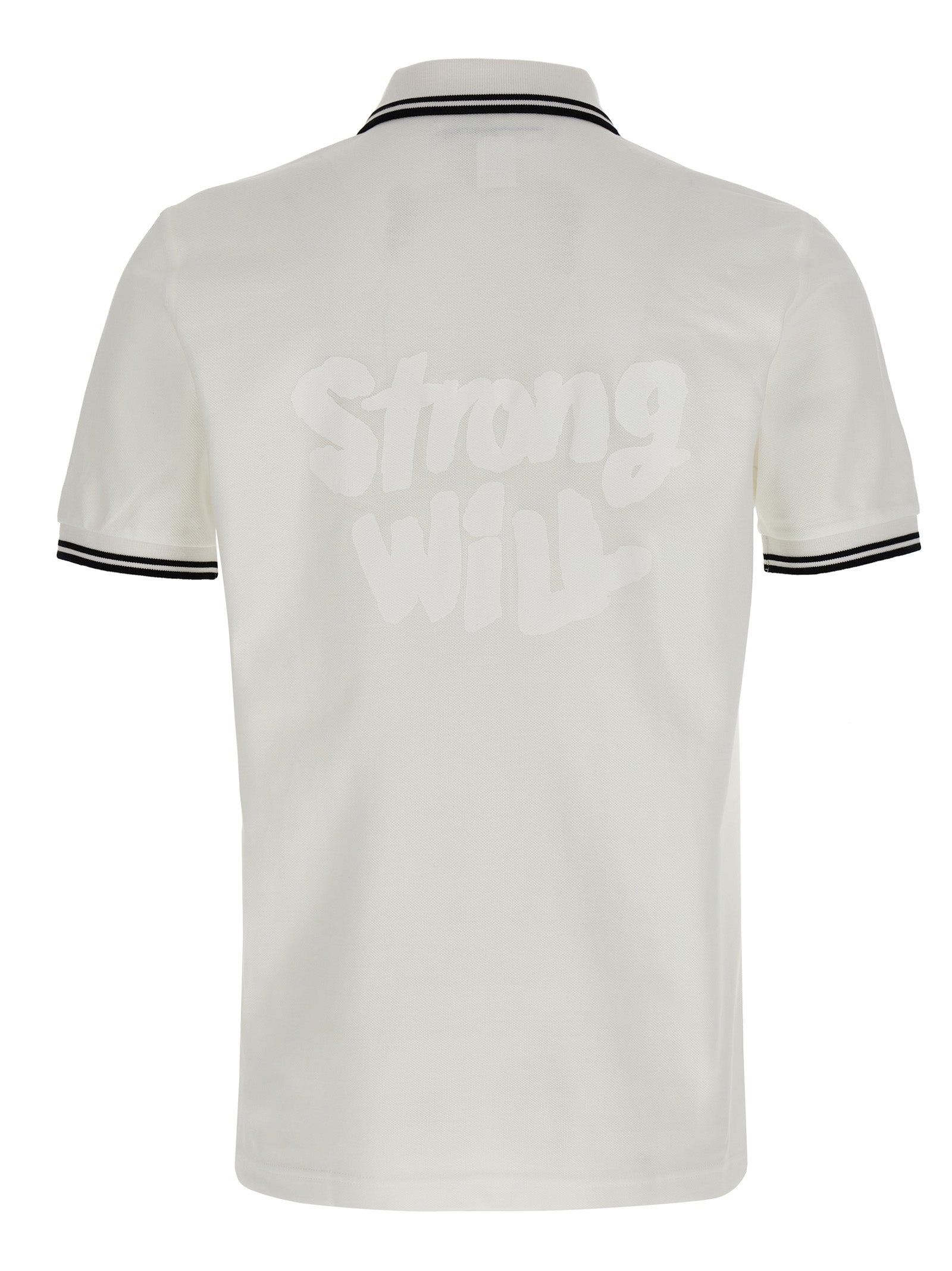Comme Des Garçons White Cotton Piqué Polo Shirt with Logo Embroidery