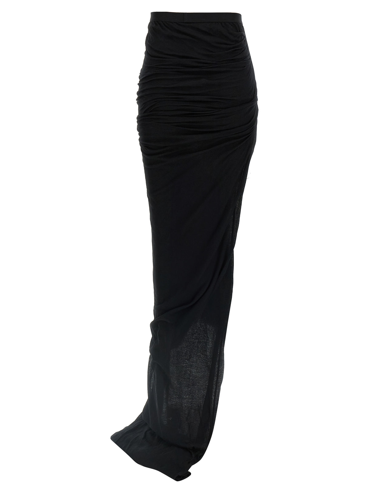 Rick Owens Black Cotton Long ‘Edfu’ Skirt