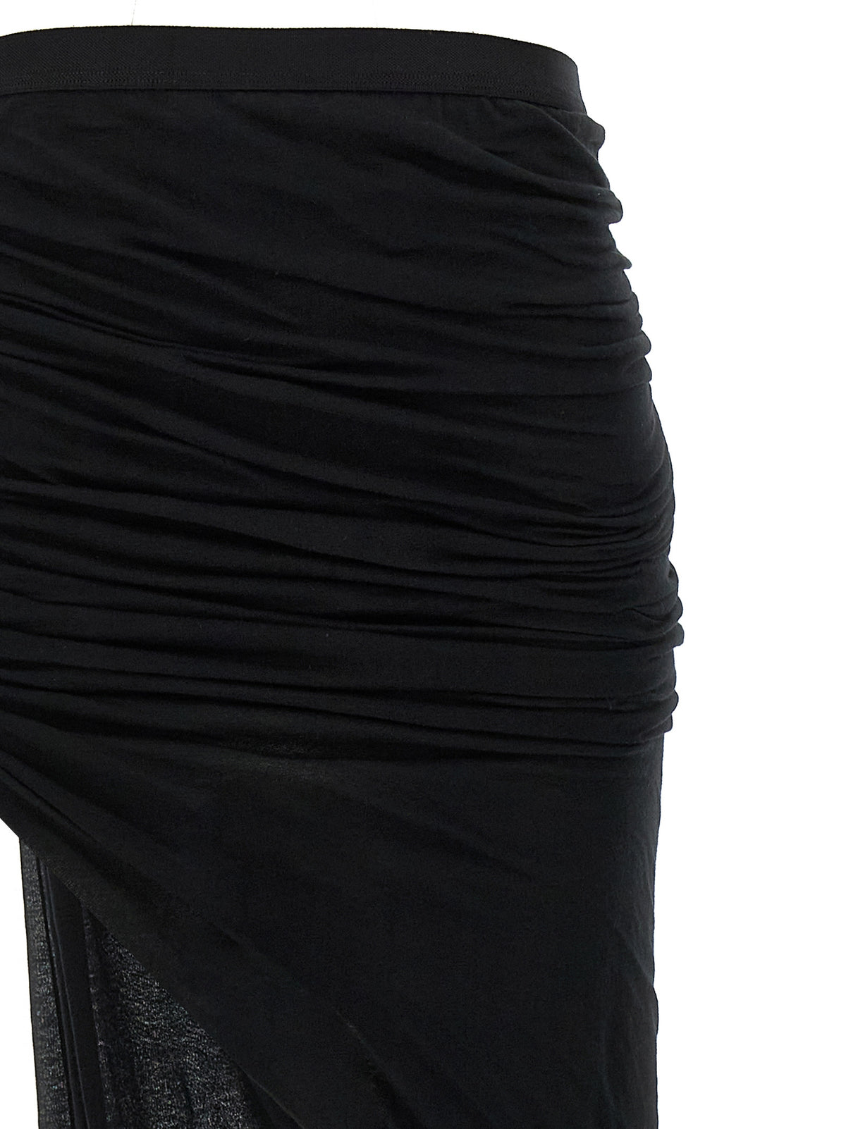 Rick Owens Black Cotton Long ‘Edfu’ Skirt