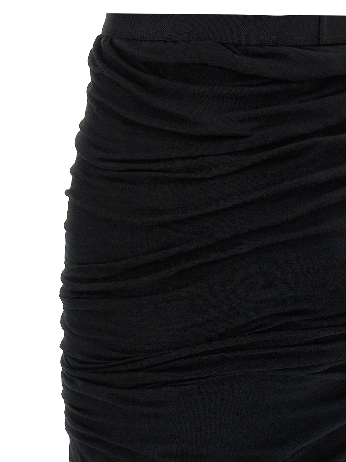 Rick Owens Black Cotton Long ‘Edfu’ Skirt