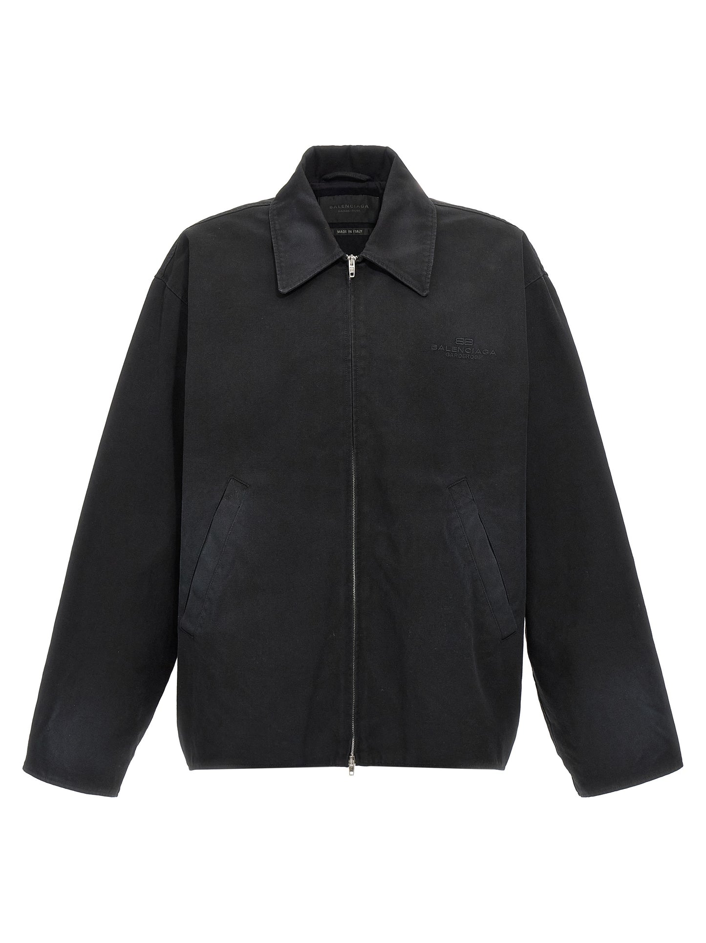 Balenciaga Black Canvas Cotton Full-Length Jacket