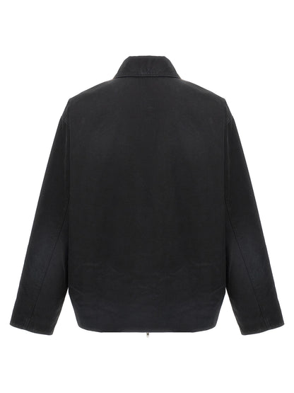 Balenciaga Black Canvas Cotton Full-Length Jacket