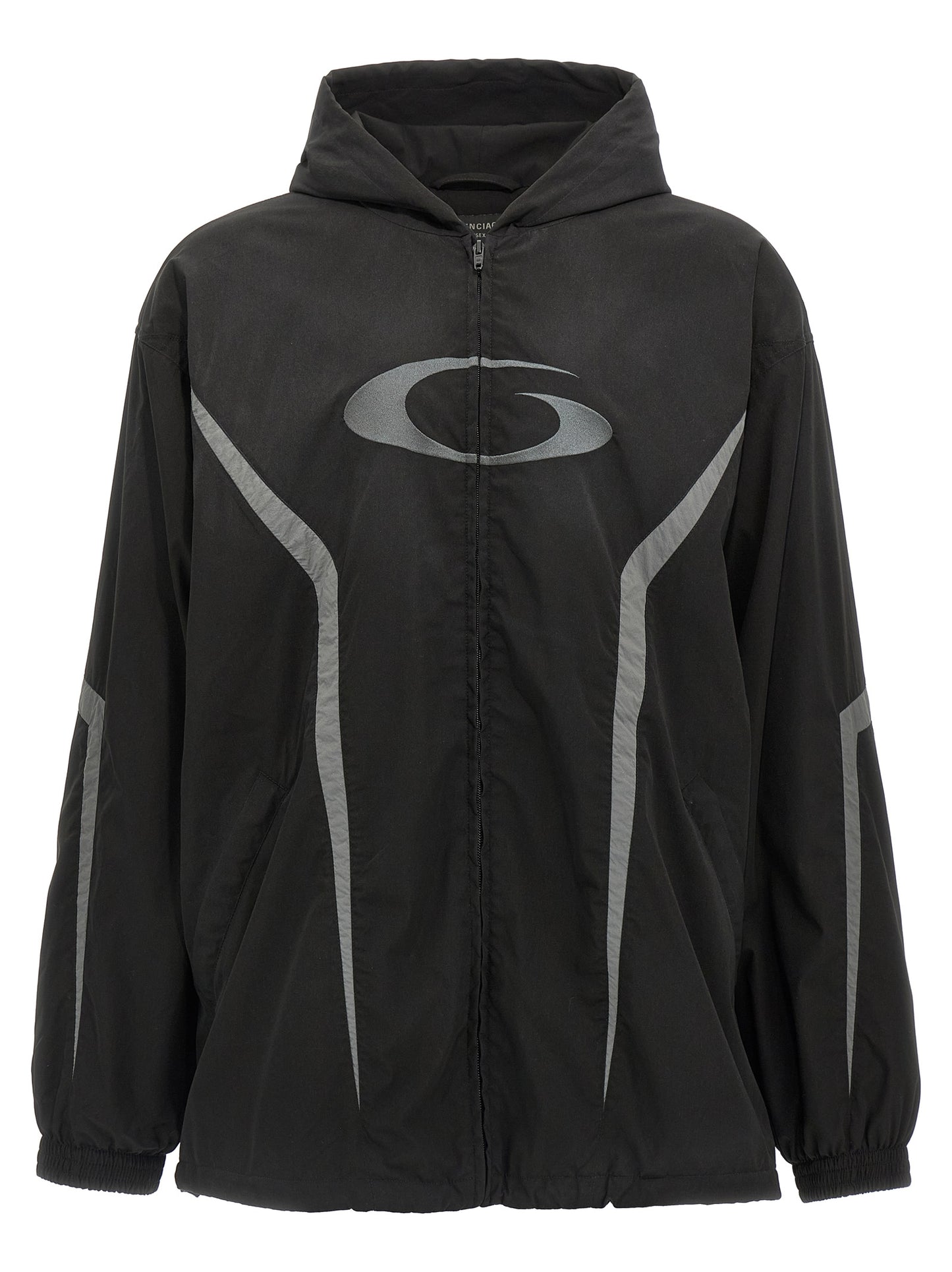 Balenciaga Tracksuit Loop Sports Icon Jacket - Black Polyester