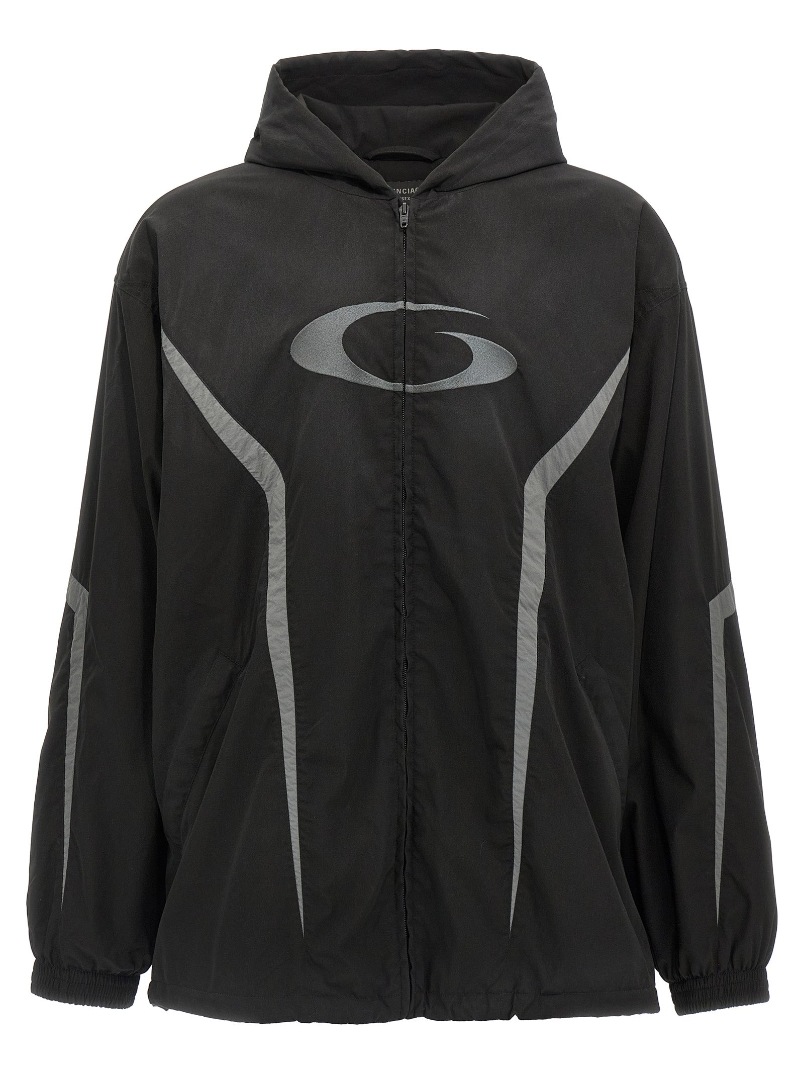 Balenciaga Tracksuit Loop Sports Icon Jacket - Black Polyester