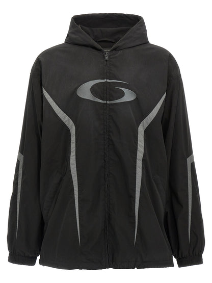 Balenciaga Tracksuit Loop Sports Icon Jacket - Black Polyester