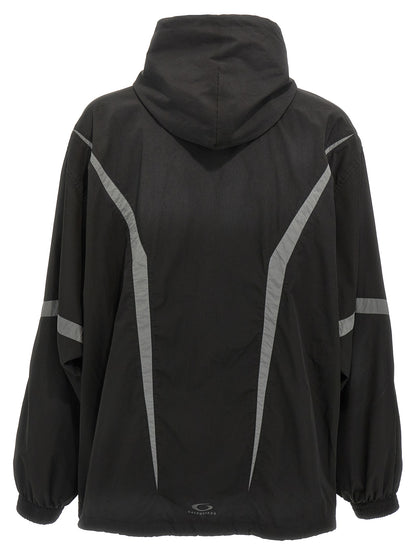 Balenciaga Tracksuit Loop Sports Icon Jacket - Black Polyester