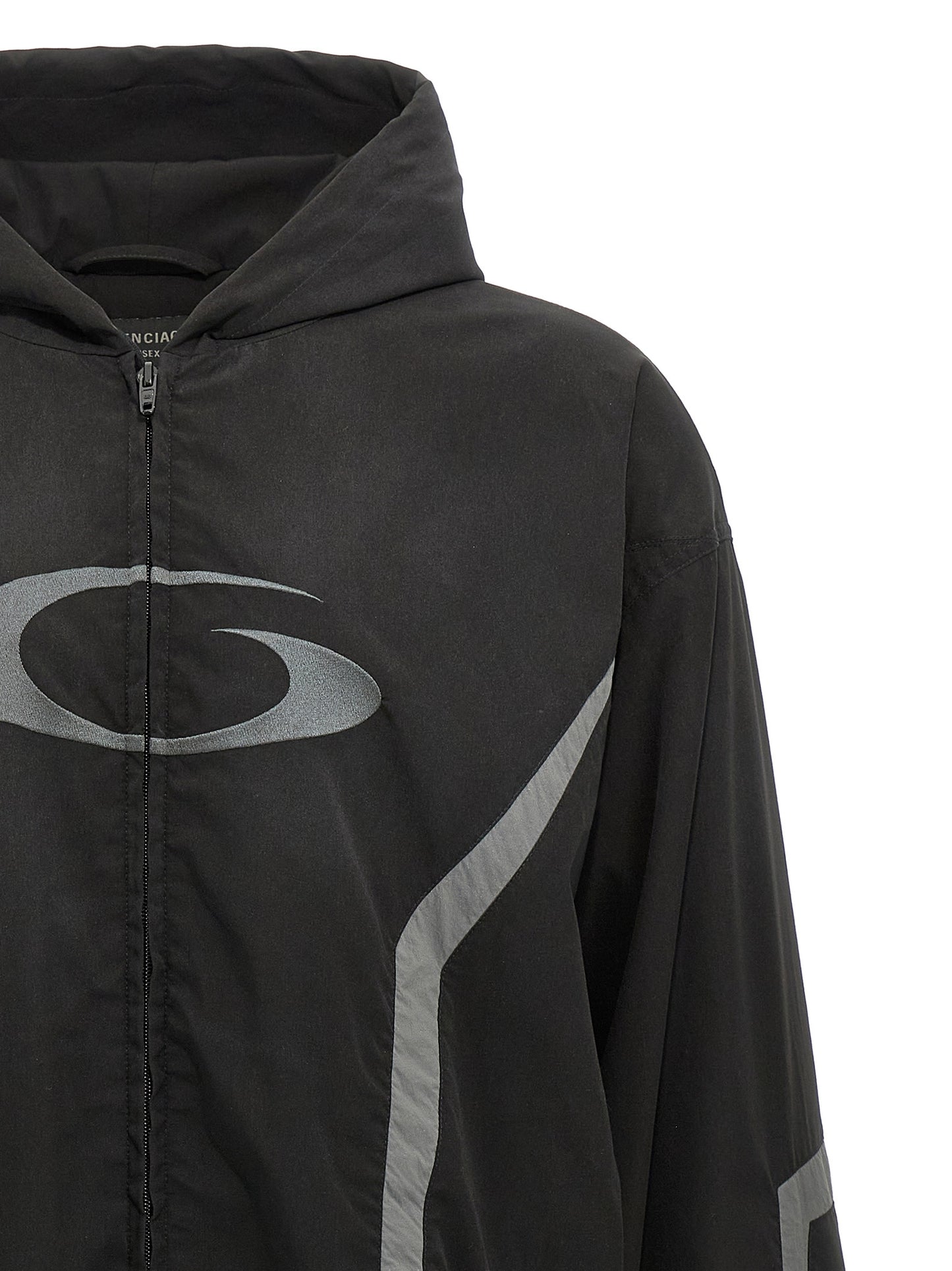 Balenciaga Tracksuit Loop Sports Icon Jacket - Black Polyester