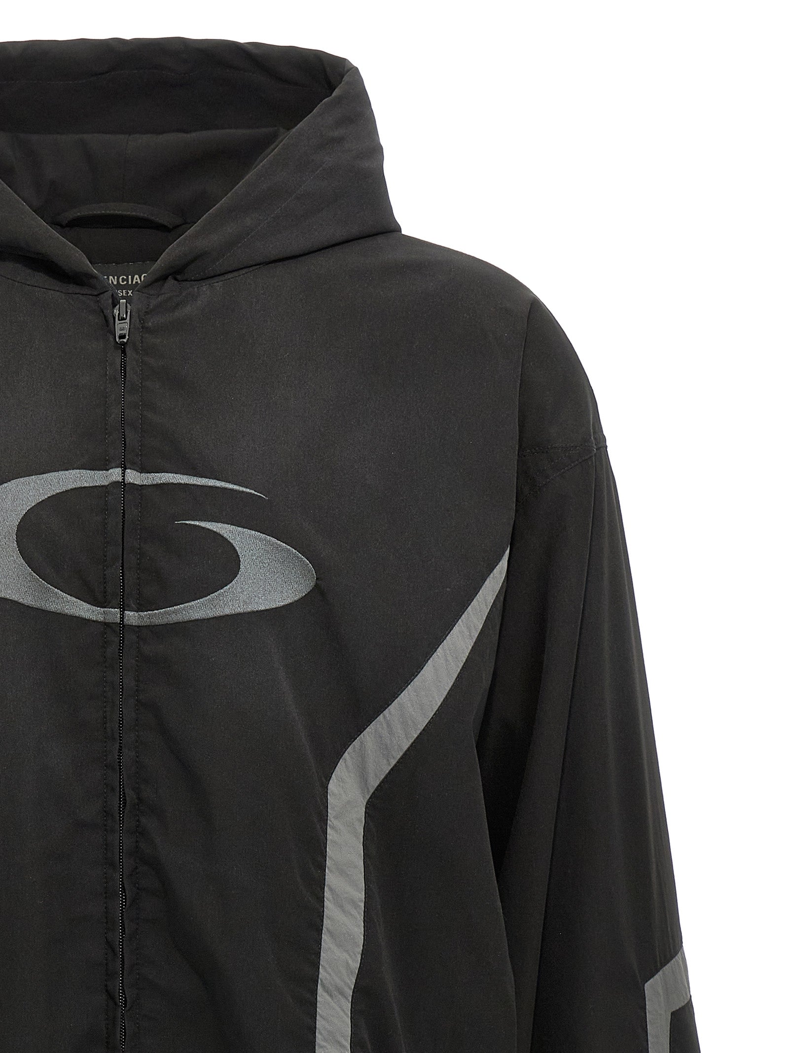 Balenciaga Tracksuit Loop Sports Icon Jacket - Black Polyester