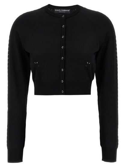 Dolce & Gabbana Black Viscose Cardigan