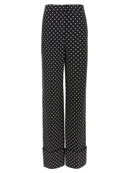 Valentino Garavani Bicolor Viscose Casual Pants