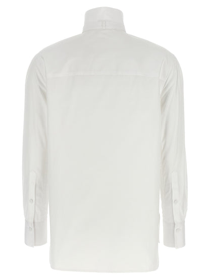 Alexander McQueen Tuxedo Cotton Poplin Shirt in White
