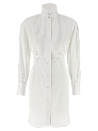 Alexander McQueen White Cotton Chemisier Midi Dress