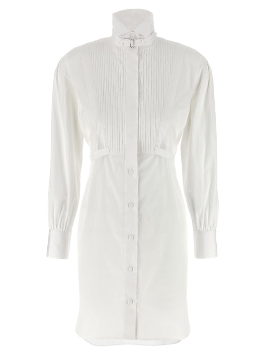 Alexander McQueen White Cotton Chemisier Midi Dress