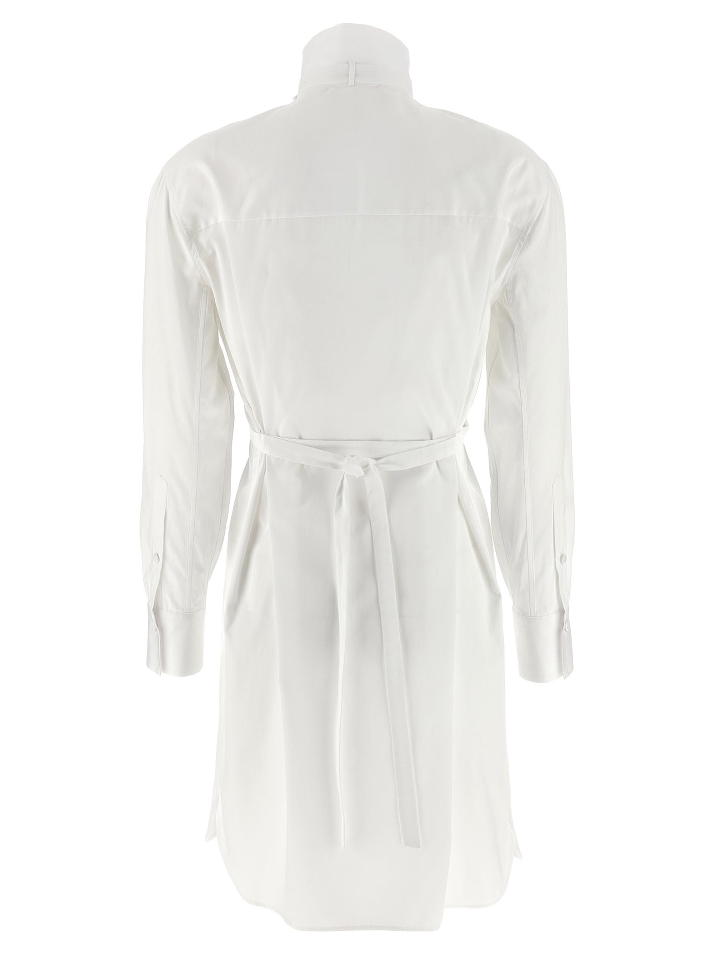 Alexander McQueen White Cotton Chemisier Midi Dress