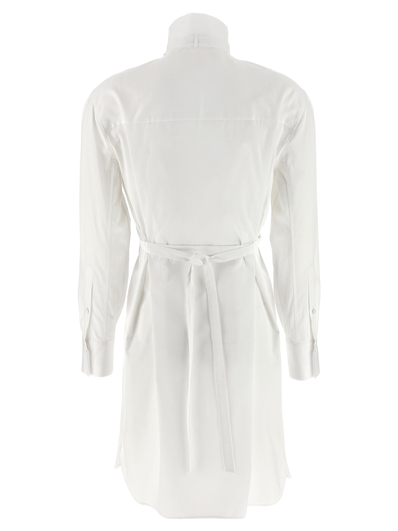 Alexander McQueen White Cotton Chemisier Midi Dress