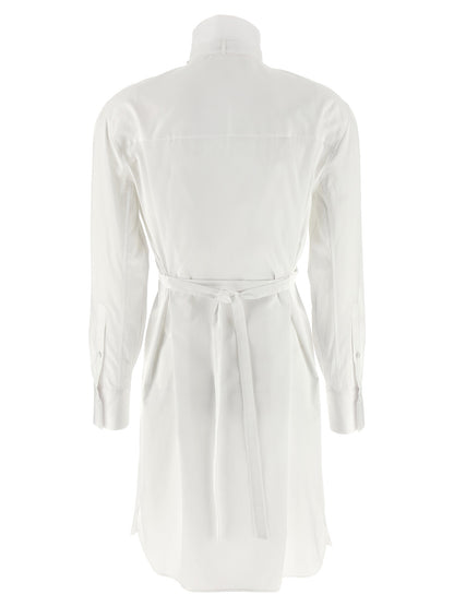 Alexander McQueen White Cotton Chemisier Midi Dress