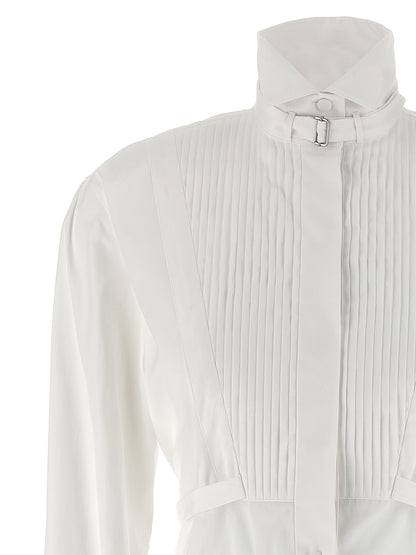 Alexander McQueen White Cotton Chemisier Midi Dress