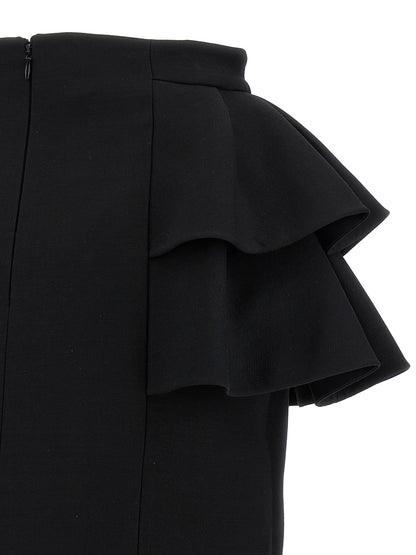 Valentino Garavani Black Virgin Wool Midi Skirt