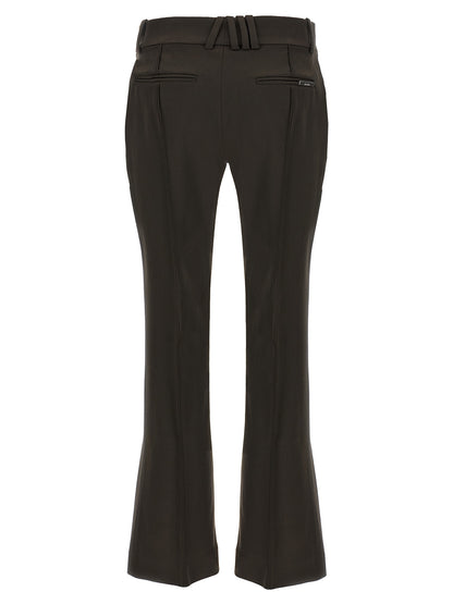 The Attico Brown Virgin Wool Flared Pants