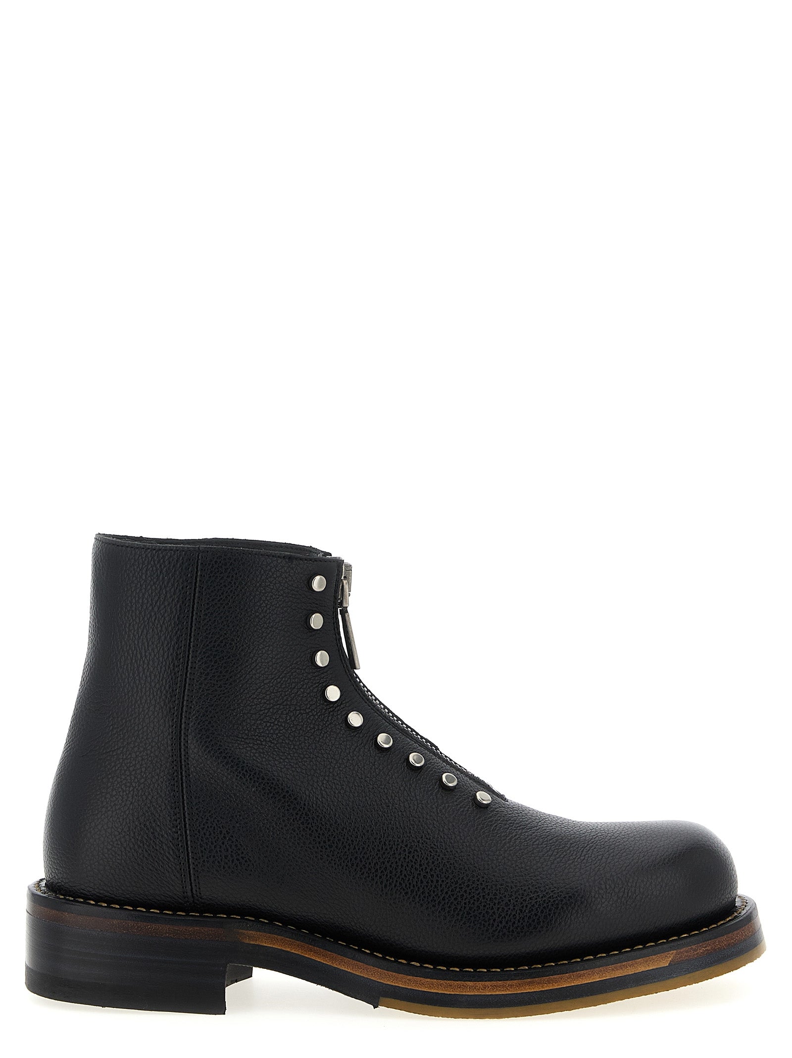 Alexander McQueen Black Calfskin Maker Ankle Boots