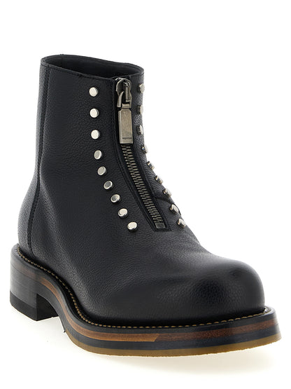 Alexander McQueen Black Calfskin Maker Ankle Boots