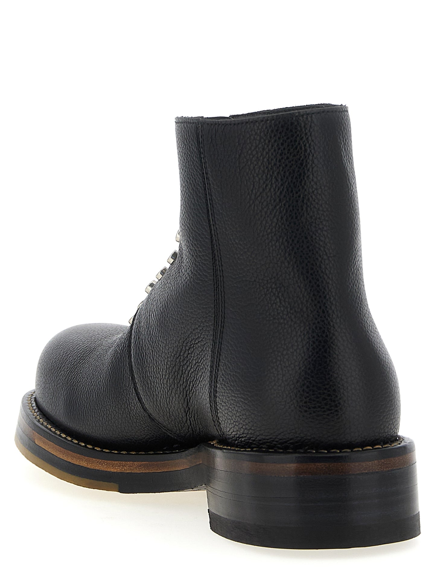 Alexander McQueen Black Calfskin Maker Ankle Boots