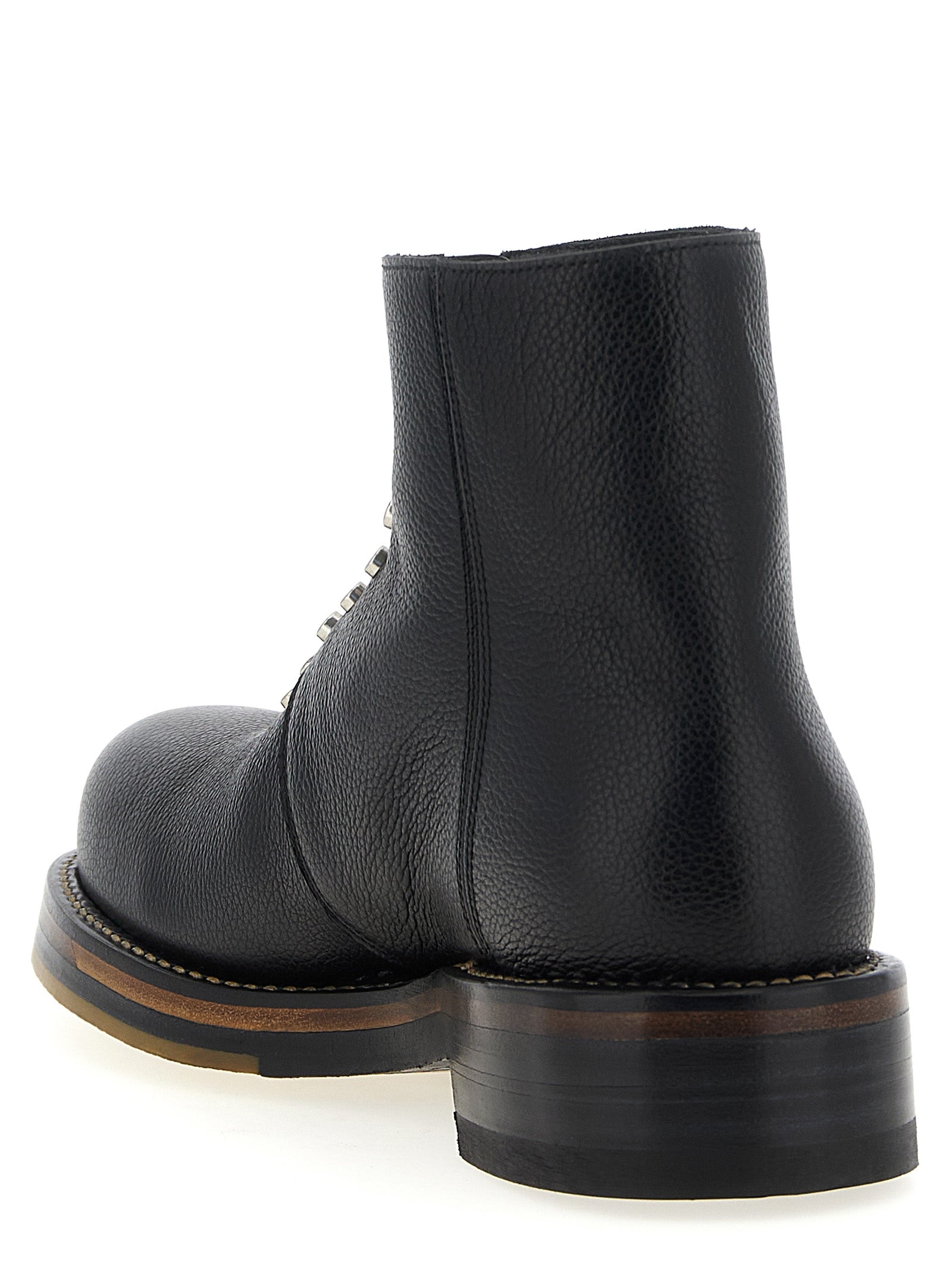 Alexander McQueen Black Calfskin Maker Ankle Boots