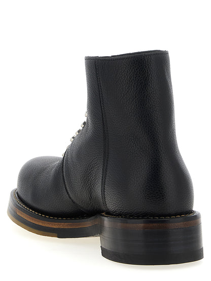 Alexander McQueen Black Calfskin Maker Ankle Boots