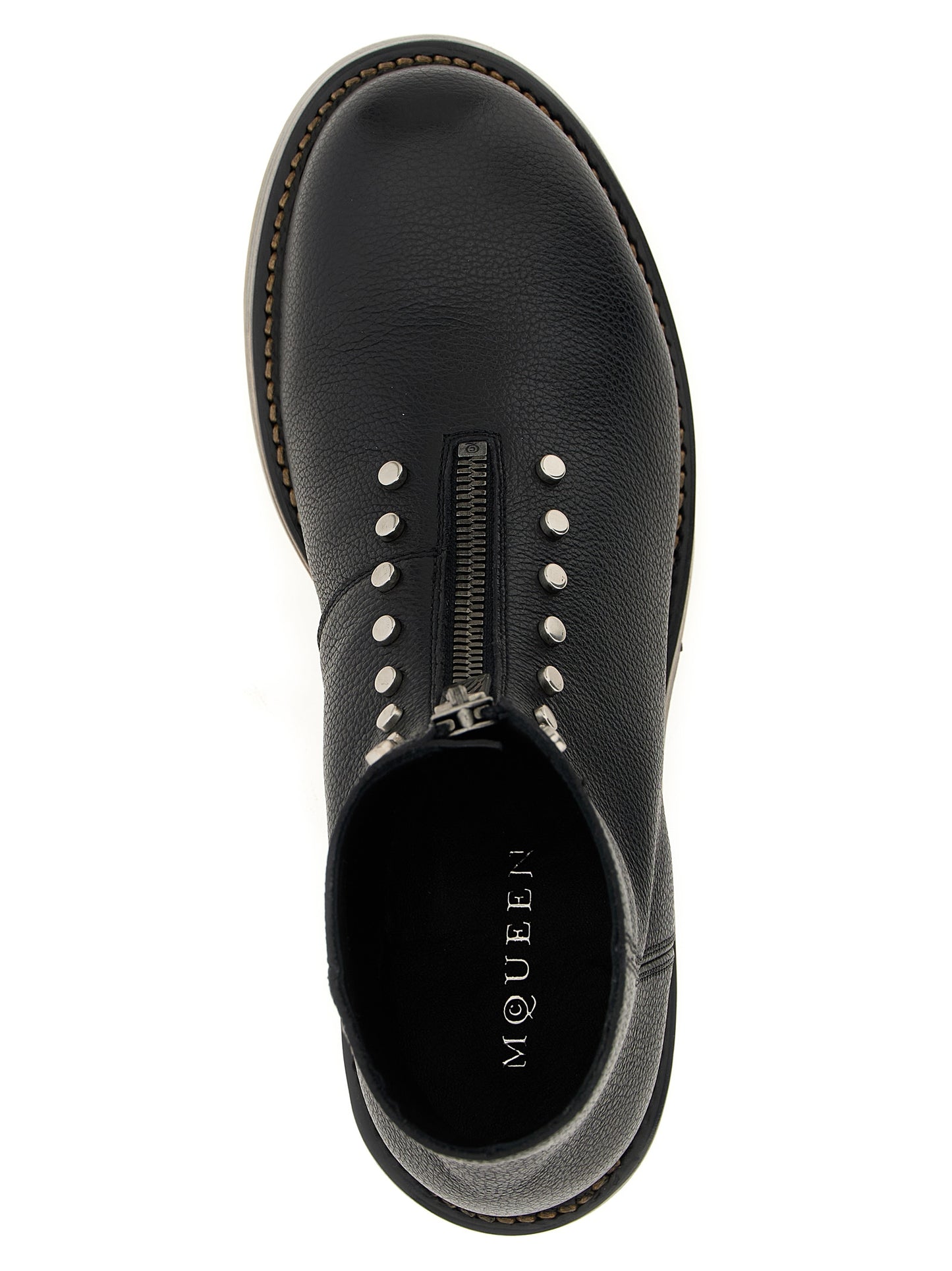 Alexander McQueen Black Calfskin Maker Ankle Boots