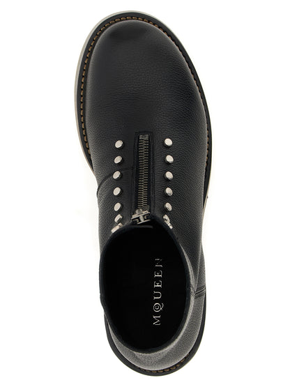 Alexander McQueen Black Calfskin Maker Ankle Boots