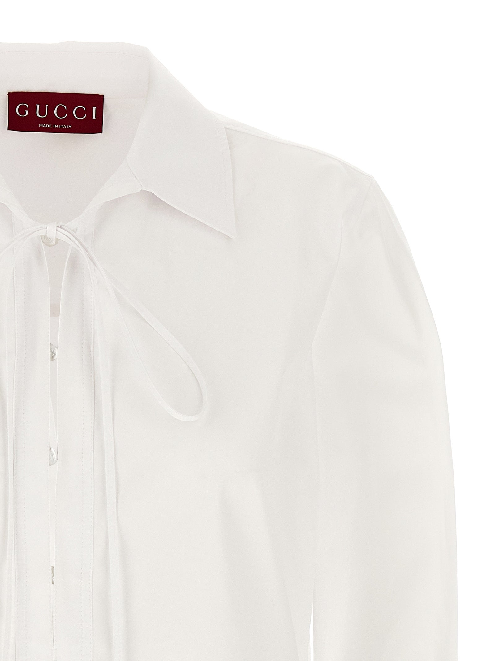 Gucci White Cotton Chemisier Mini Dress